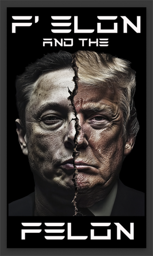 "F’Elon and the Felon" Vinyl Sticker