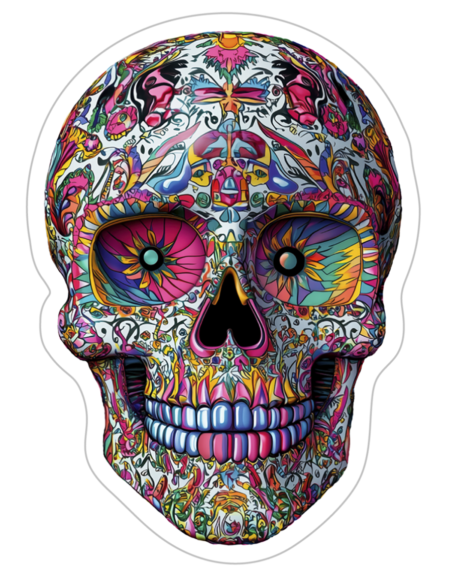 Kaleidoskull Kiss Cut Sticker