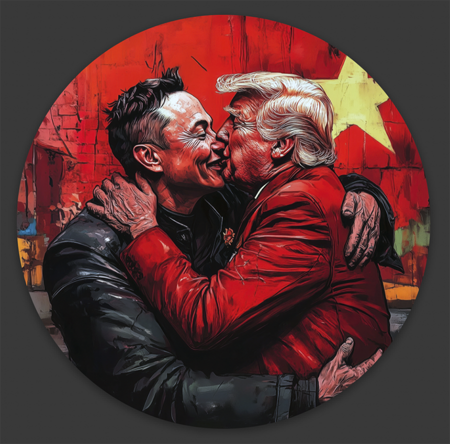 Lovers Circular Vinyl Sticker