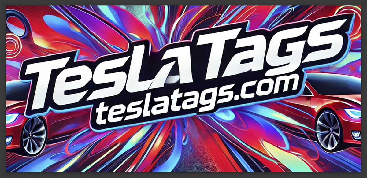 Tesla Tags Bumper Sticker