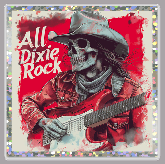 All Dixie Rock Glitter Sticker