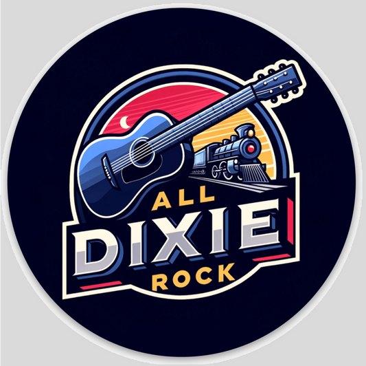 All Dixie Rock Circle Sticker