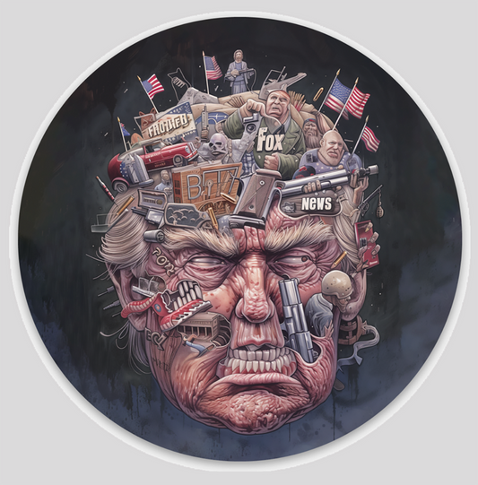 Trump Circle Chaos Sticker