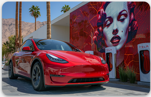 Tesla Keycard Sticker: Charged Beauty