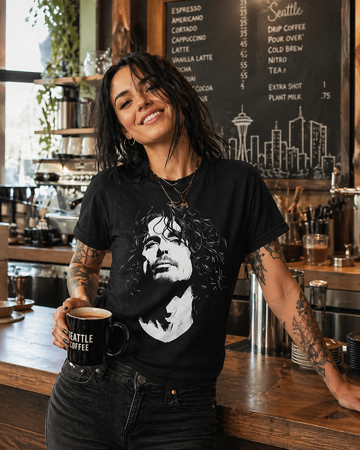 Chris Cornell Shirt | Seattle Rock Legend Portrait Tribute T-Shirt