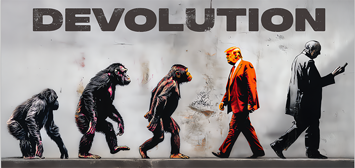 Devolution – 7.5" x 3.62" Bumper Sticker