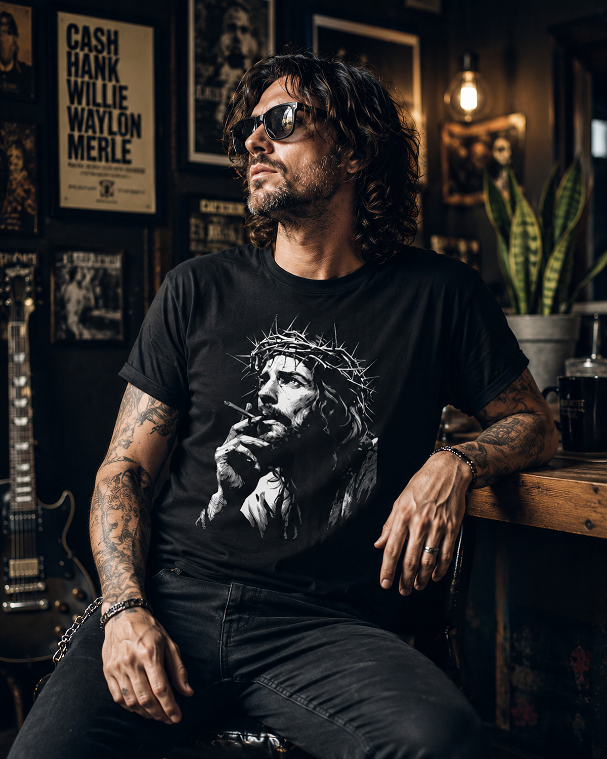 Holy Smokes T-Shirt — Jesus Crown of Thorns Irreverent Tee