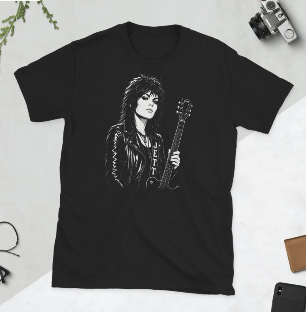 Joan Jett T-Shirt — Shadow Siren Rock Legend Portrait Tee