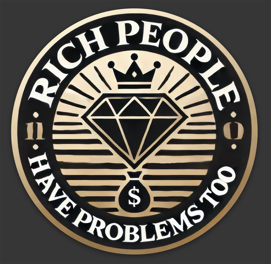 Rich People Have Problems Too Circle Sticker