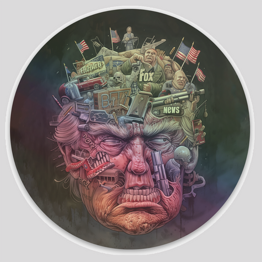 Trump Holographic Circle Sticker