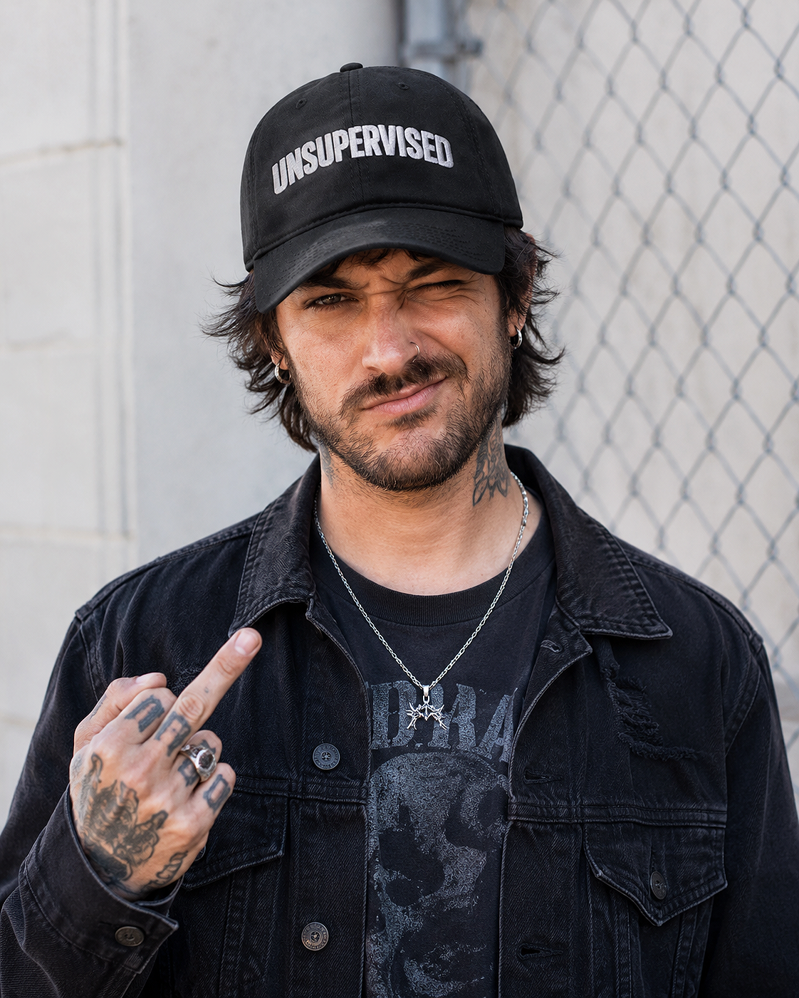 Unsupervised Skull Embroidered Hat | Their Fault Funny Dad Hat | Skull Dark Humor Cap