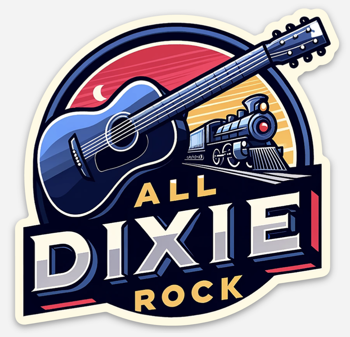 All Dixie Rock Die-Cut Sticker