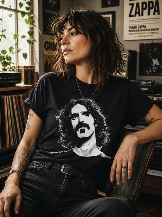 Frank Zappa T-Shirt | Rock Legend Portrait Tribute Tee