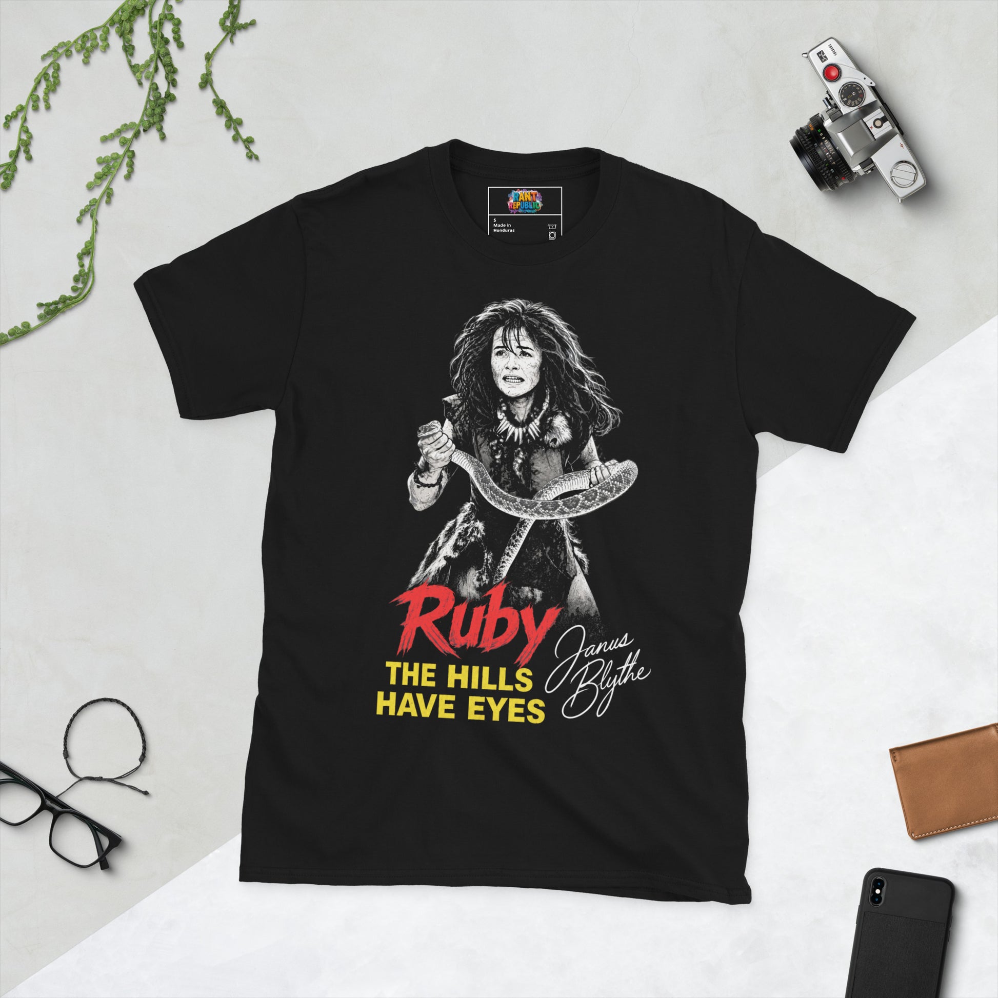 Hills Have Eyes shirt Ruby Janus Blythe horror portrait black tee snake graphic